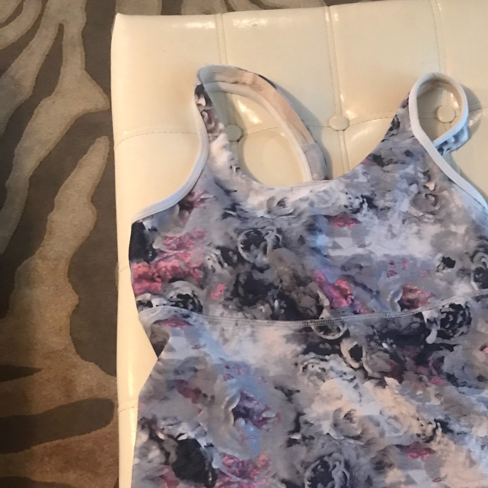 Workout top with built in sports bra